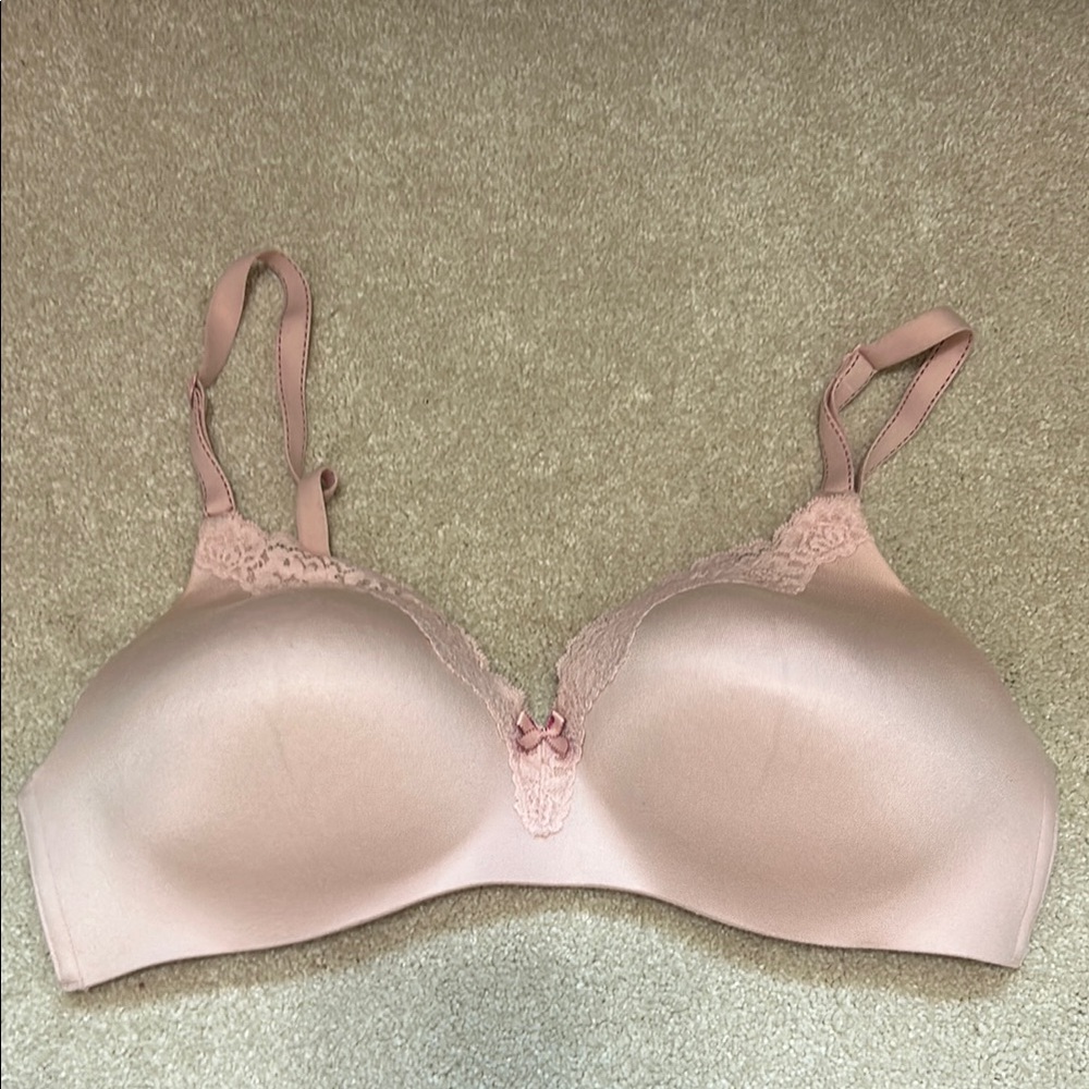 madenForm  Pink Lace Trim Bra Intimates